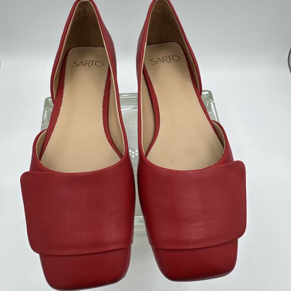 Sarto Franco Sarto Womens Tracy Padded Insole Square Toe D'Orsay Flats New - Picture 7 of 7